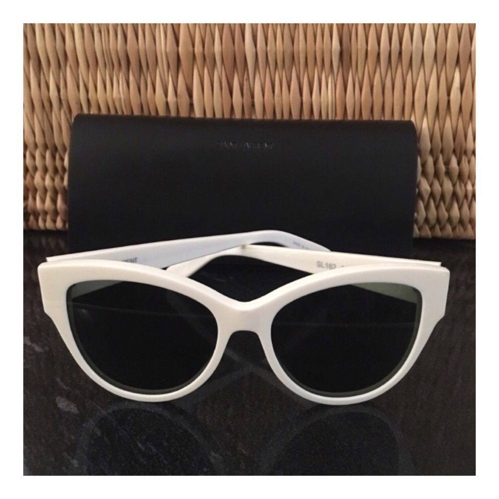 Yves Saint Laurent Sunglasses—White Frames w/Case - Picture 2 of 15